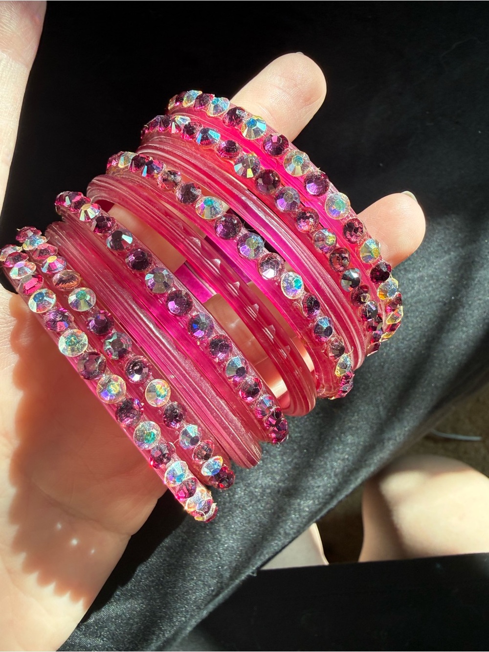 Pink Crystal-Accent Bangle Set - Women Jewelry